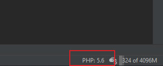 JetBrains PhpStorm Current Project PHP Version Indicator Status Bar